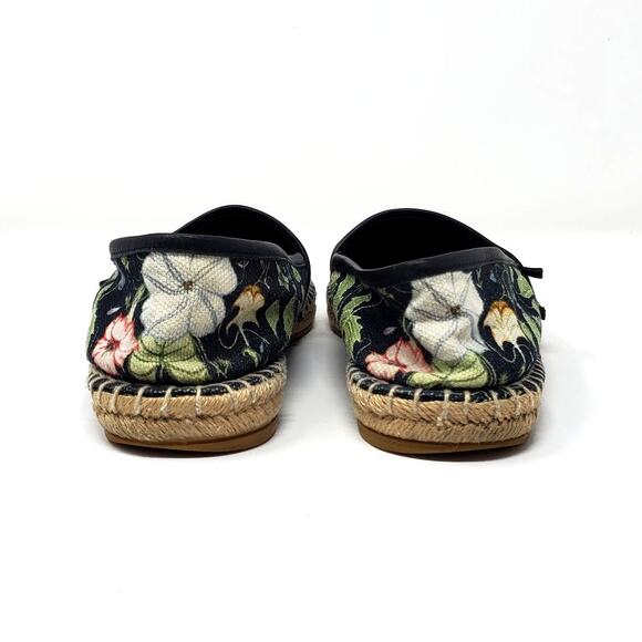 GUCCI Canvas Flora Knight Print Nero Flat Espadrilles Black Size 36.5 US 6.5 - Picture 7 of 16